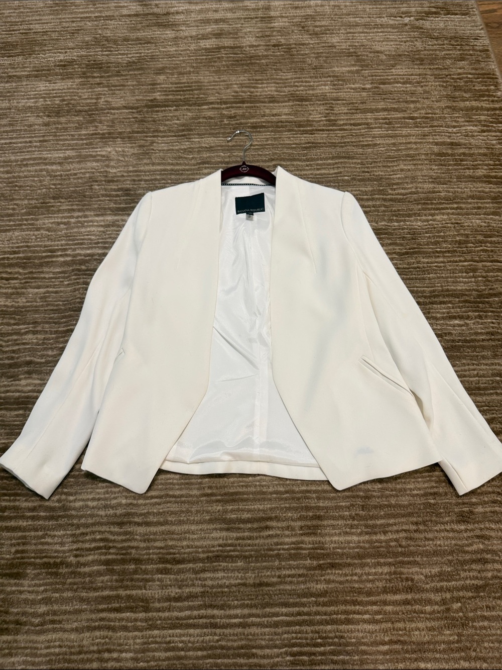 Banana Republic white Open-Front Blazer